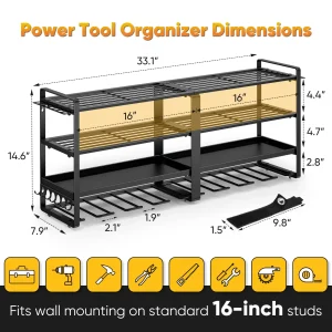 Power Tool Organizer Wall Mount